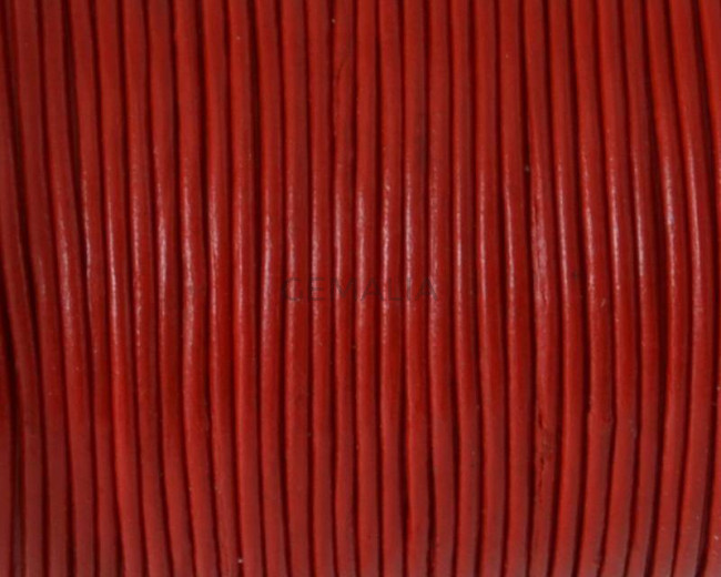 Cuero Redondo 1mm. Rojo