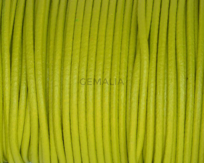 Cuero Redondo 2mm. Pistacho. Calidad superior