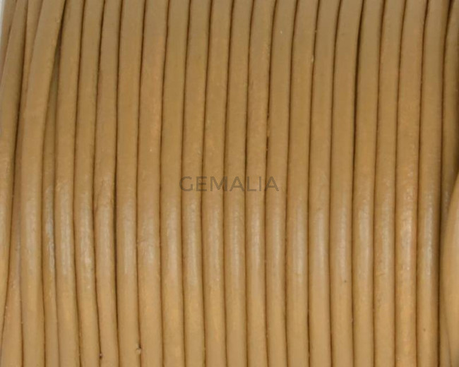Cuero Redondo 1,5mm. Marrón claro