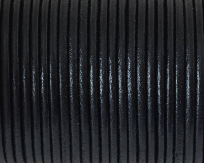Cuero Redondo 2,5mm. Negro. Calidad superior