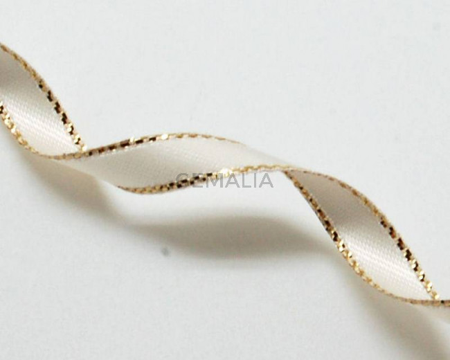 Lazo saten fantasia. 7mm. Blanco. Calidad superior