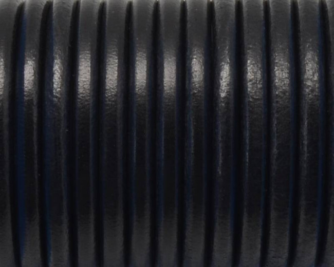 Cuero Redondo 5mm. Negro. Calidad Superior