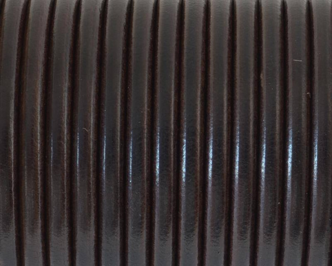 Cuero Redondo 4mm. Marron oscuro. Calidad Superior