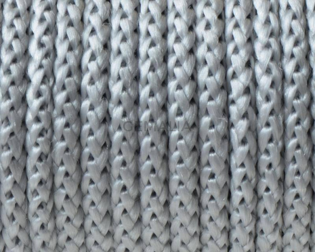 Cordon polipropileno. Trenzado.Redondo.4,5mm.Gris claro. Calidad Superior