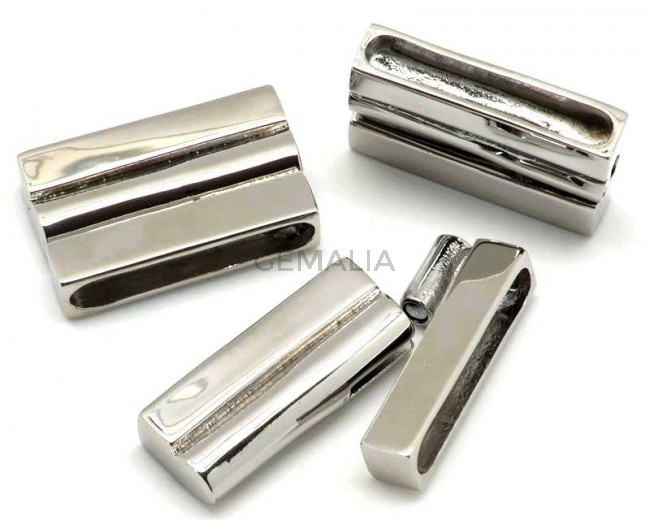 Acero inoxidable.cierre.19,5x33x7,5mm.Int.30x4,5mm