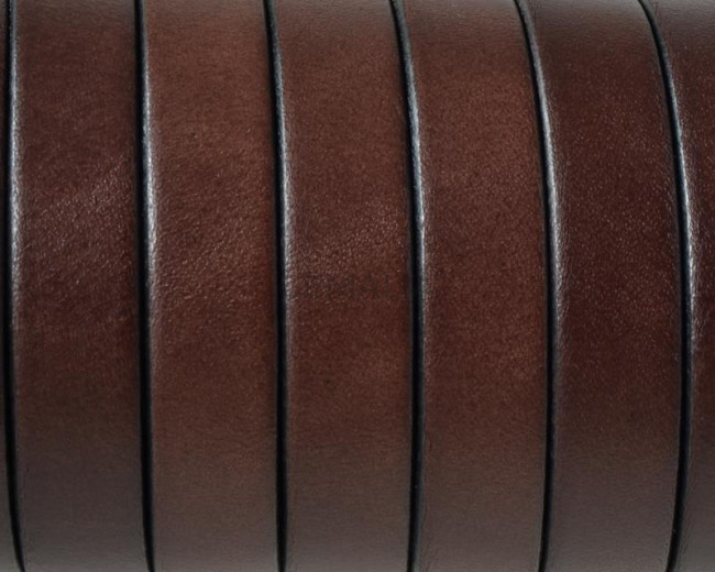 Cuero Plano 10x1,5mm. Marron oscuro. Calidad superior