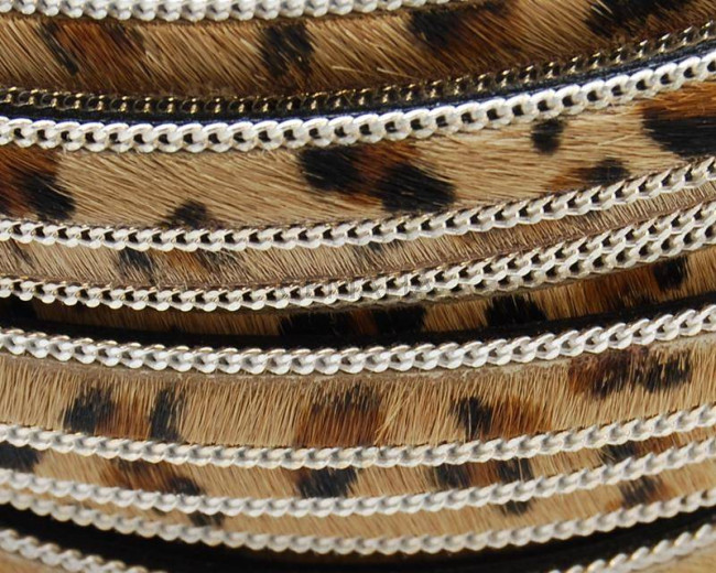 Tira leopardino. Con cadena. Plano 15mm.