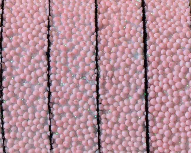 Caviar sintetico. Plano10x2,2mm. Rosa. Calidad Superior