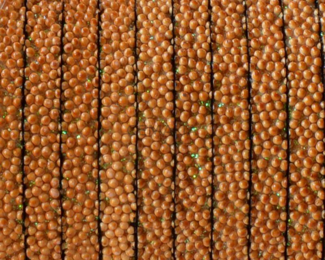 Caviar sintetico  Plano. 5x2mm. Marron medio . Calidad superior