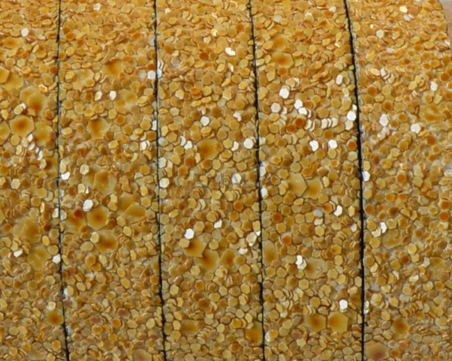 Tira de Fantasia sintetica. Plano 10x2mm. Oro. Calidad superior