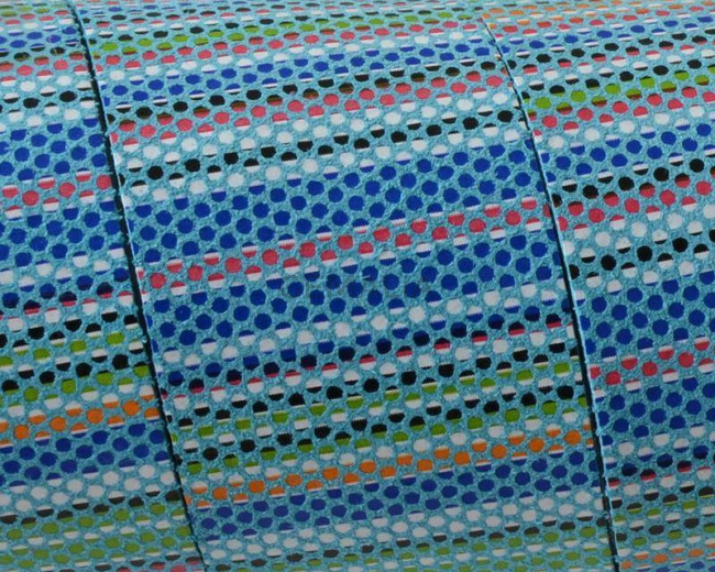 Tira de piel Plano 30x1,5mm. Azul multicolor. Calidad superior