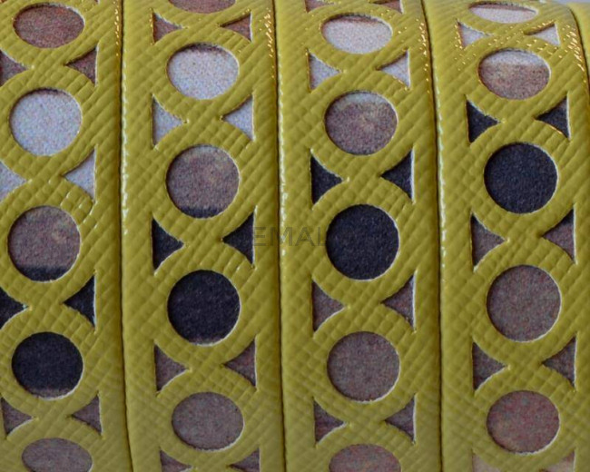 Tira fantasia sintetica. Plano 12x1,5mm. Lima-multicolor. Calidad Superior