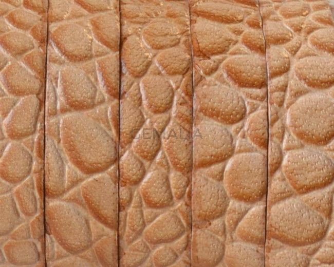 Cuero Plano 10x1,5mm. Grabado serpiente. Natural. Calidad superior