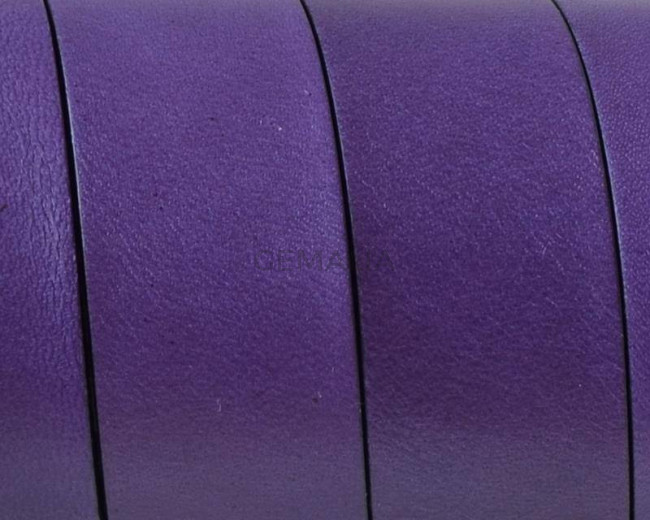 Cuero Plano 20x1,5mm. Morado-Cantos negros. Calidad superior