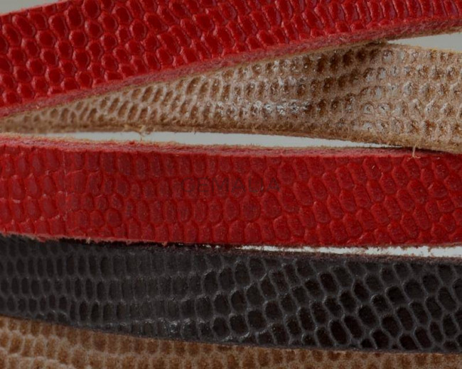 Cuero Plano 6x2mm. Micrograbado. MIX. Calidad superior. Tiras de 20cm