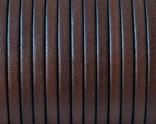 Cuero Plano 3x1,5mm. Marron oscuro. Calidad superior.