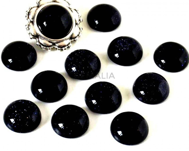 Goldsand. Cabujon. 12mm. Azul.