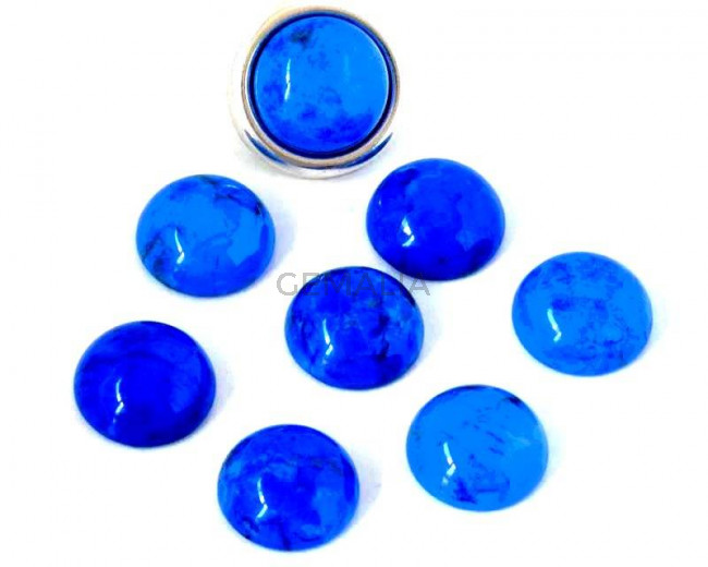 Turquesa pintada. Cabujon. 12x12x4mm