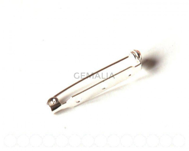 Cuentas Metalicas. Accesorio Broche 33x5mm. Plateado