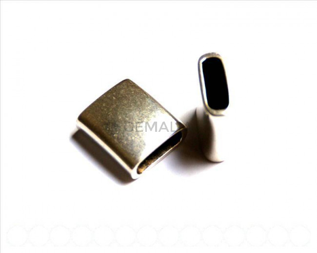 Zamak. Tubo 26x25x9mm. Plateado. Int.20x6mm