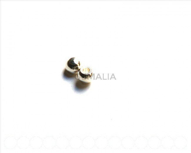 Zamak. Terminal bola un agujero 5mm. Plateado. Int.3mm