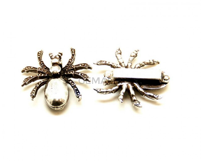 Araña Zamak entrepieza. 50x53mm. Plateado. Int.30x2,5mm