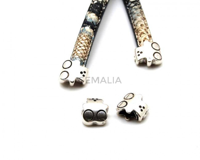 Terminal Zamak Oso. 18x13x7mm. Plateado.  Int.10x6m