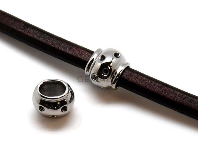 Acero inoxidable. Barril. Cara. 15,5x18,5x16,5mm. Int.11x7,2mm