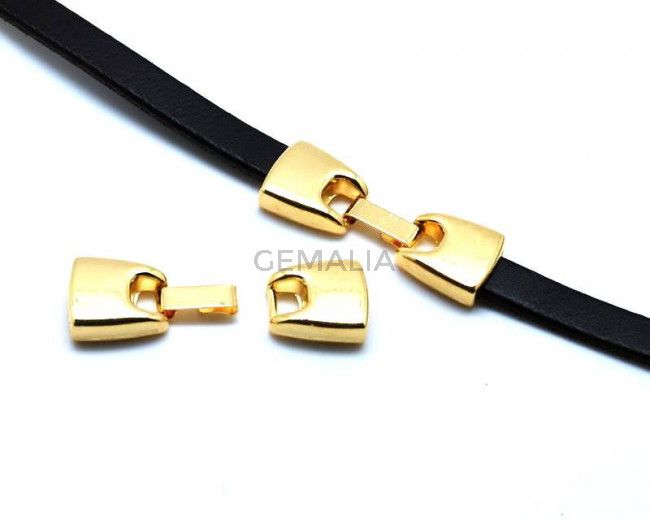 Cierre de Zamak gancho. 45x11mm. Dorado.Int.13x3mm. Precio Especial