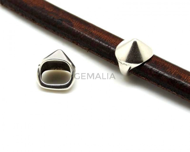 Zamak. Tachuela.Regaliz.13x14mm.Plateado.Int.10x7mm