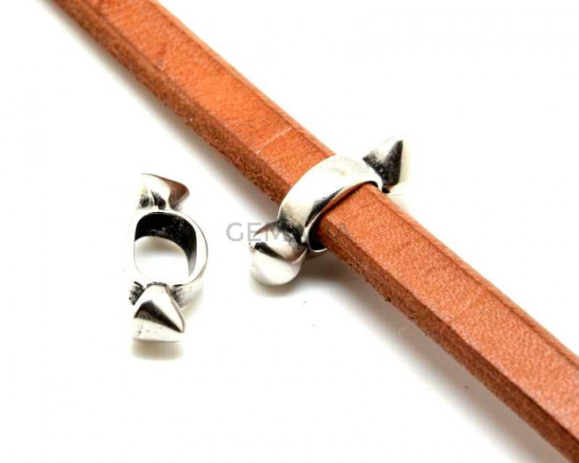 Zamak. Tachuelas.Regaliz.25x10mm.Plateado.Int.10x7mm