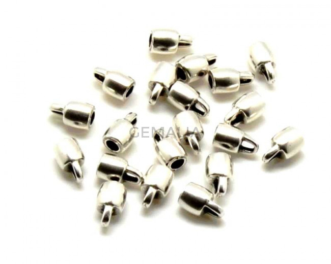 Zamak. Terminal. 6x9,5mm. Plateado. Int.3mm