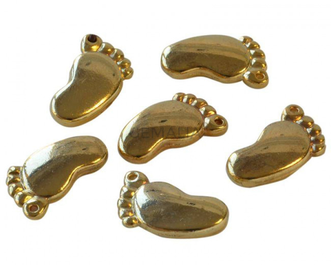 Zamak. Colgante. Pie. 20x10mm. Dorado. Int.1,2mm