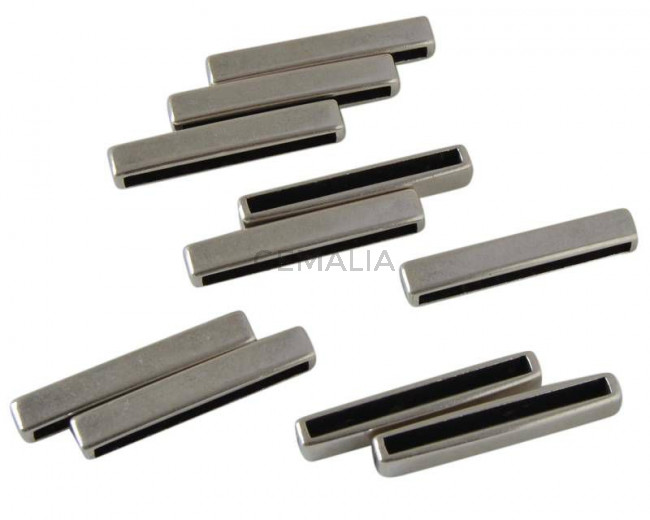 Barra Zamak entrepieza. 33x5mm. Plateado. Int.30x2,5mm
