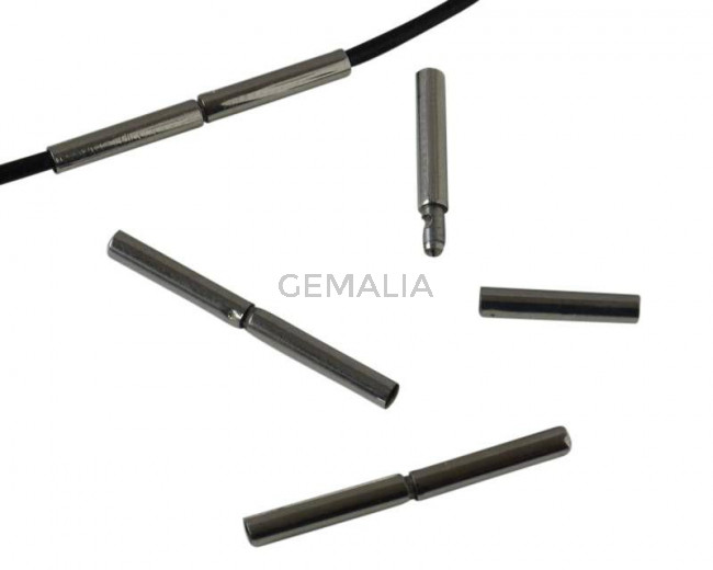 Acero inoxidable 304. Cierre tubo. 20x2mm. Plateado. Int.1,5mm