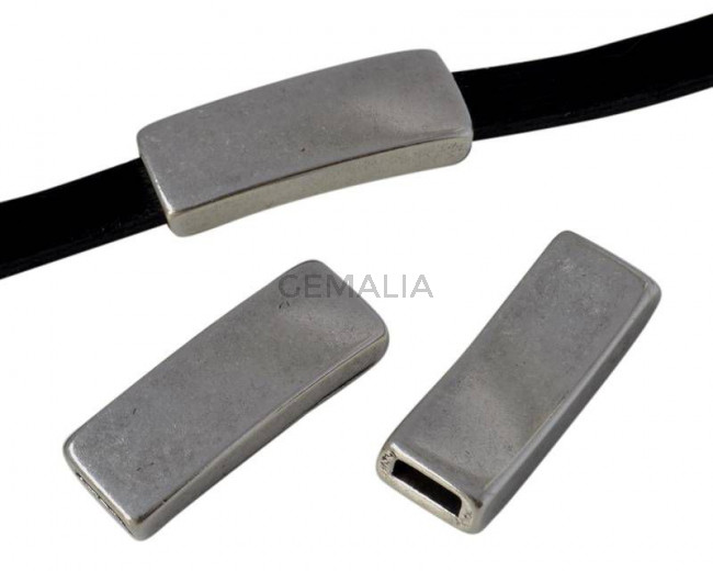 Zamak. Tubo. 23x8x4mm. Plateado. Int.5x2mm