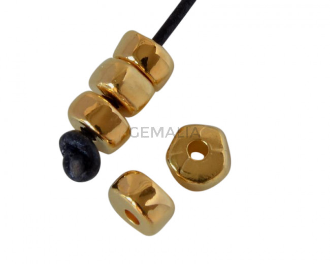 Rondel de Zamak 5x2,5mm. Dorado. Int.1,5mm
