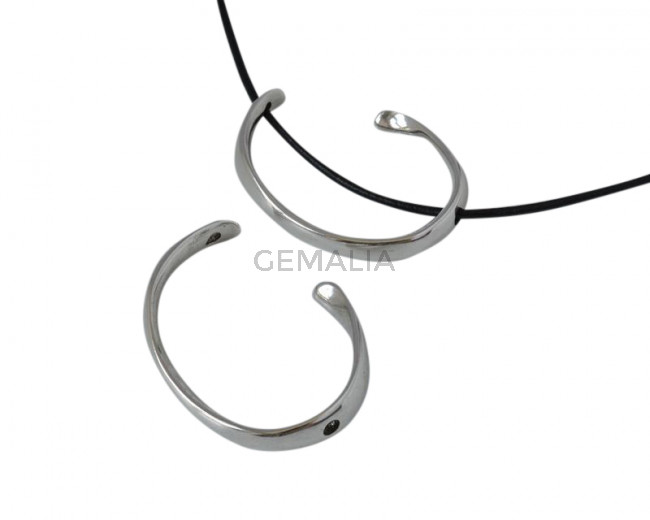 Zamak. 60x43mm. Plateado. Int.4mm