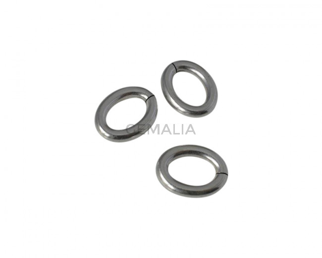 Arandela oval de Zamak 22x18x4mm. Plateado.