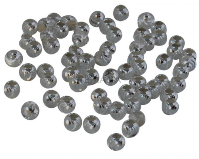 Plata 925. Bola tallada. 2,8mm. Int.1mm