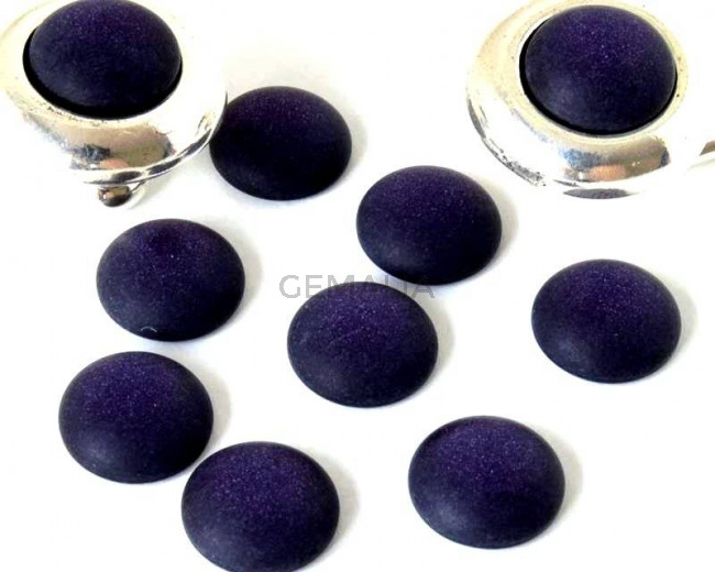 Resina POLARIS. Cabujon. 12mm. Violeta mate semilucido. Calidad superior