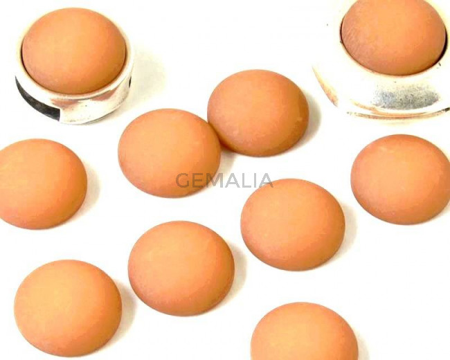 Resina POLARIS. Cabujon. 12mm. Marron claro mate. Calidad Superior