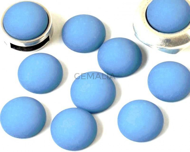 Resina POLARIS. Cabujon. 12mm. Gris azulado mate. Calidad Superior