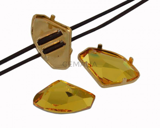 SWAROVSKI 4756.Fancy Stone&Setting.19X11,5mm.Sunflower F.Dor.Int.1,2mm