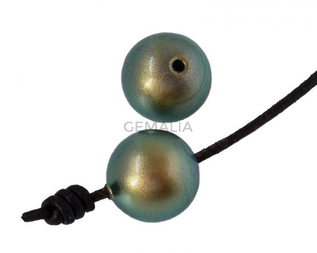Perla SWAROVSKI 5817. 10mm. Verde Iridiscente. Int.1,2mm