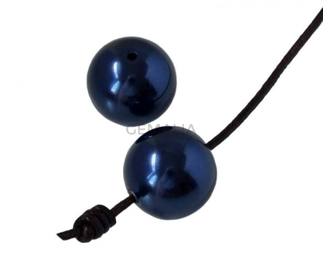 Perla SWAROVSKI 5817. 12mm. Azul noche. Int.1,2mm