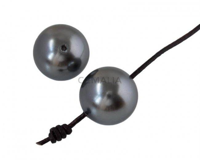Perla SWAROVSKI 5817. 14mm. Gris oscuro. Int.1,2mm