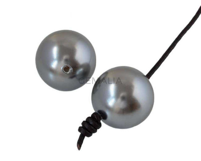 Perla SWAROVSKI 5817. 14mm. Gris. Int.1,2mm