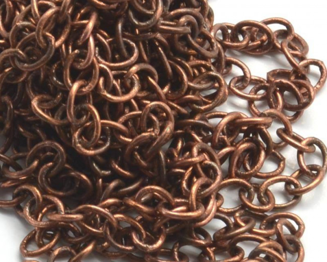 Cadena. 4x5mm. cobre viejo