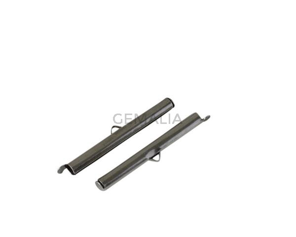 Laton. Terminal cadena bolas 40mm. Plateado. Int.3,2mm